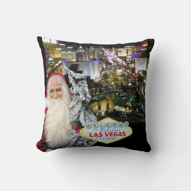 Las Vegas Santa Clause Kissen (Vorderseite)