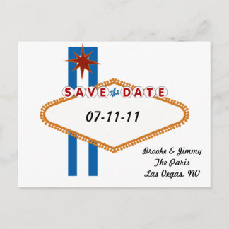 Las Vegas Save the Date Ankündigungspostkarte
