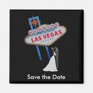 Las Vegas "Save the Date" Hochzeits-Magnet mit Magnet