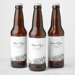 Las Vegas Sehenswürdigkeiten Personalisiertes Bier Bierflaschenetikett