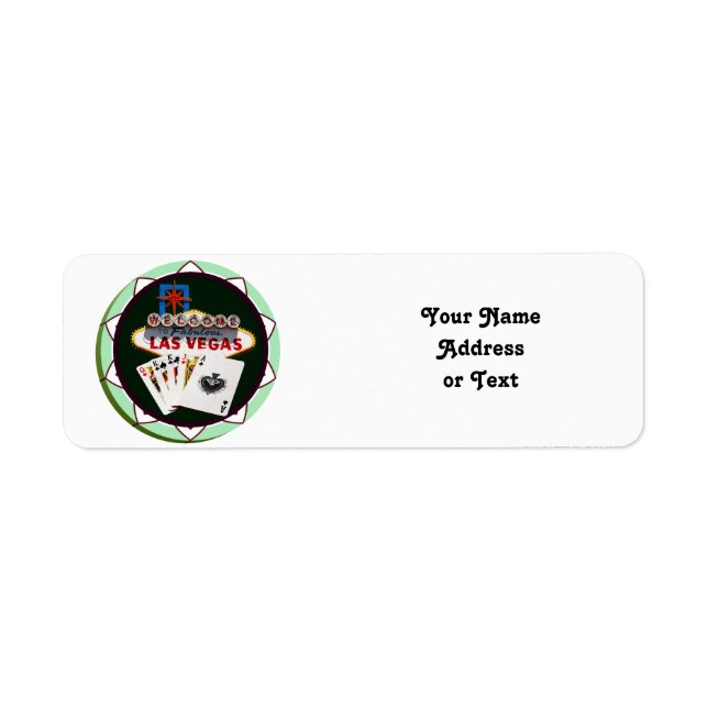 Las Vegas Sign & Cards Poker Chip (Vorne)