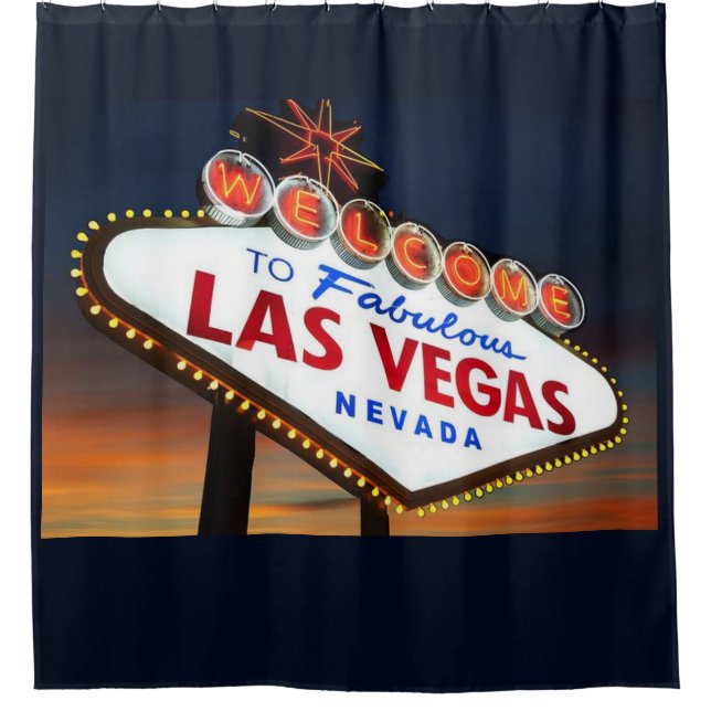 LAS VEGAS SIGN DUSCHVORHANG (Vorderseite)