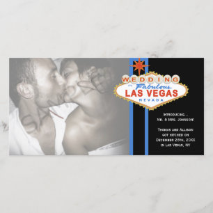 Las Vegas Sign Foto Heiratsankündigung Ankündigung