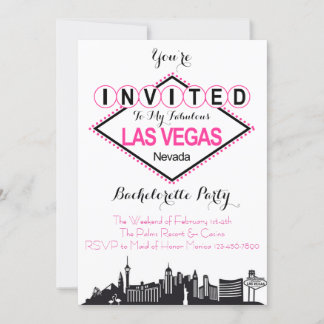 Las Vegas Sign Junggeselinnen-Abschied Einladung