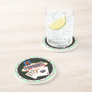 Las Vegas Sign Poker Chip Getränkeuntersetzer