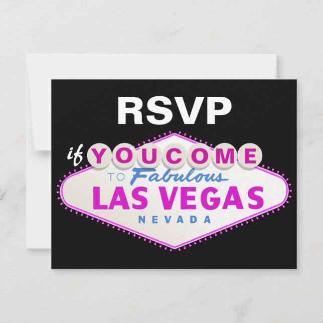 Las Vegas signiert Hochzeit in Urlaubsort RSVP Kar (Vorderseite)