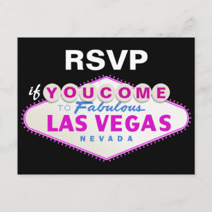 Las Vegas signiert Hochzeit in Urlaubsort RSVP Kar Karte