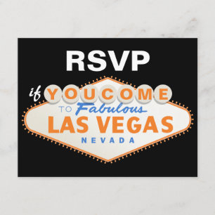 Las Vegas signiert Hochzeit in Urlaubsort RSVP Kar Karte
