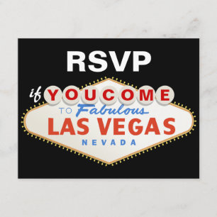 Las Vegas signiert Hochzeit in Urlaubsort RSVP Kar Karte