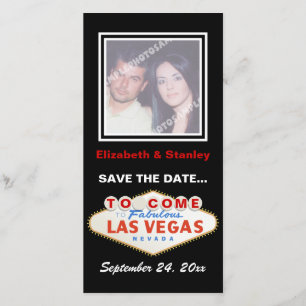 Las Vegas signiert Hochzeit in Urlaubsort Save the Date