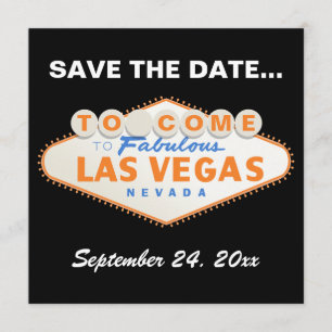 Las Vegas signiert Hochzeit in Urlaubsort Save the Date