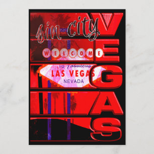 Las Vegas Sin City Party Événement Invitation