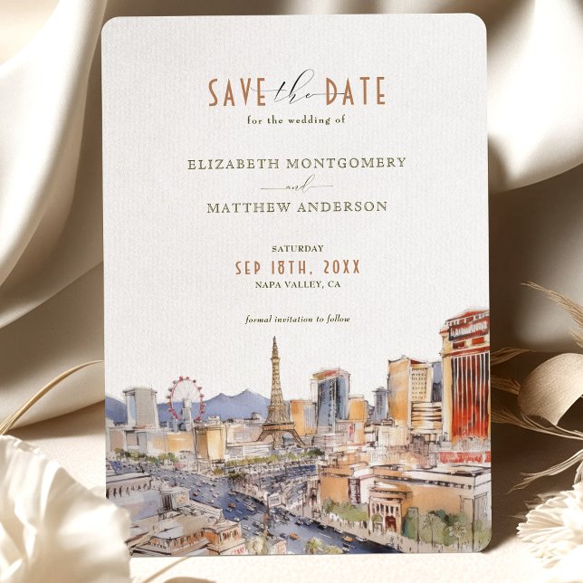 Las Vegas Sin City Wedding Save the Date Card Einladung (Von Creator hochgeladen)
