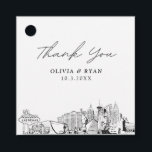 Las Vegas Sketch Wedding Modern Favor Tag Geschenkanhänger<br><div class="desc">Moderne Las Vegas Sehenswürdigkeiten bevorzugen Tag. Das Design zeigt eine atemberaubende Skizze mit der Möglichkeit, Ihre Namen und Datum anzupassen. Geben Sie das Zazzle Design Tool für zusätzliche Designanpassungen ein.</div>