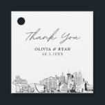 Las Vegas Sketch Wedding Modern Favor Tag Geschenkanhänger<br><div class="desc">Moderne Las Vegas Sehenswürdigkeiten bevorzugen Tag. Das Design zeigt eine atemberaubende Skizze mit der Möglichkeit,  Ihre Namen und Datum anzupassen. Geben Sie das Zazzle Design Tool für zusätzliche Designanpassungen ein.</div>