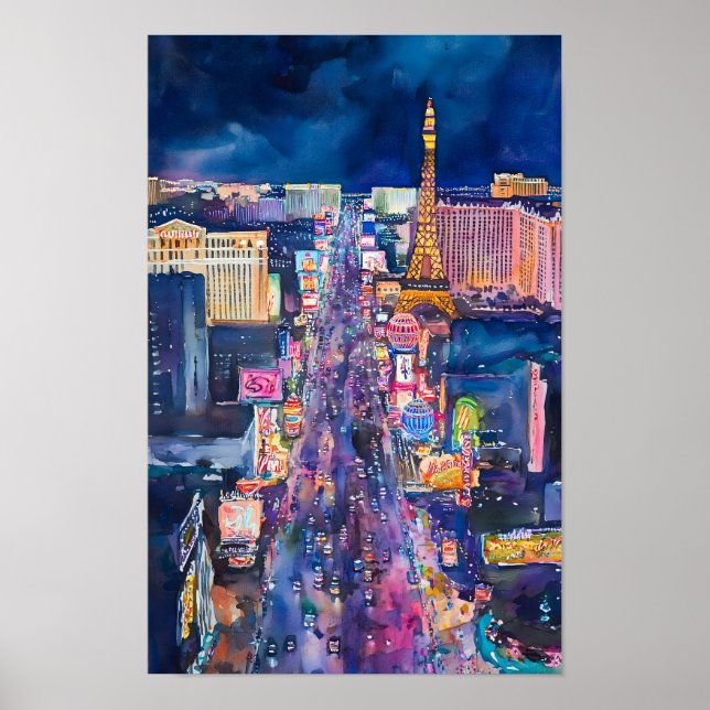 Las Vegas Skyline Art Print Poster (Vorne)