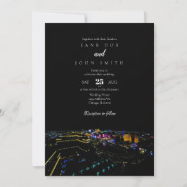 Las Vegas Skyline Einladung zur Hochzeit