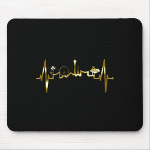 Las Vegas Skyline Herzschlag Ich Liebe Nevada USA  Mousepad