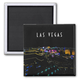 Las Vegas Skyline in der Nacht Magnet