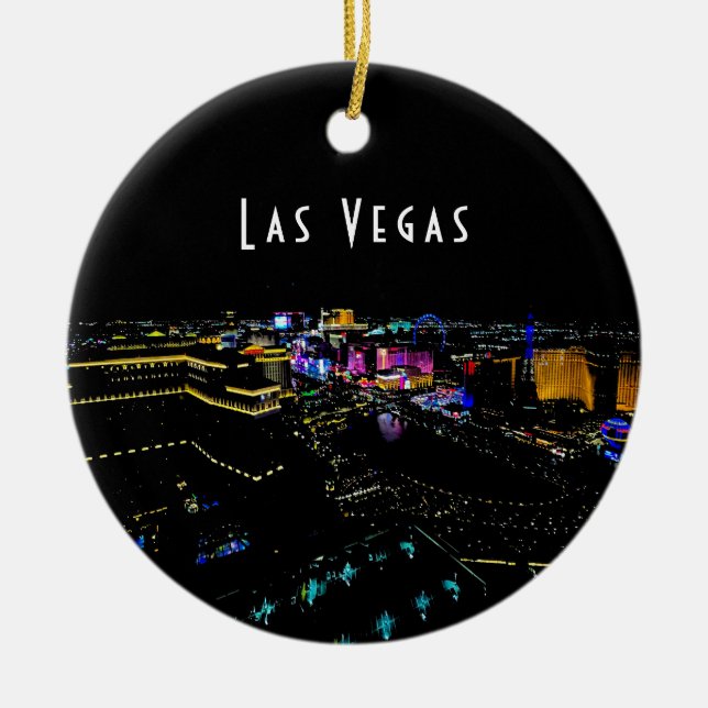 Las Vegas Skyline Keramik Ornament (Vorne)
