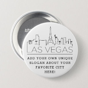 Las Vegas Skyline Schaltfläche "Benutzerdefinie Button