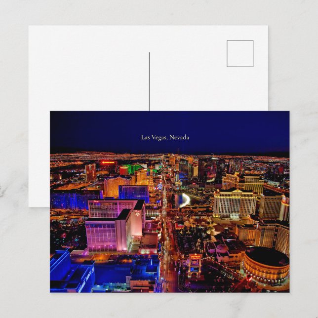 Las Vegas, Skyline von Nevada Postkarte (Vorne/Hinten)