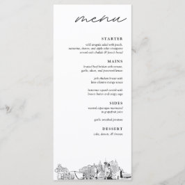 Las Vegas Skyline Wedding Dinner Menü Menükarte