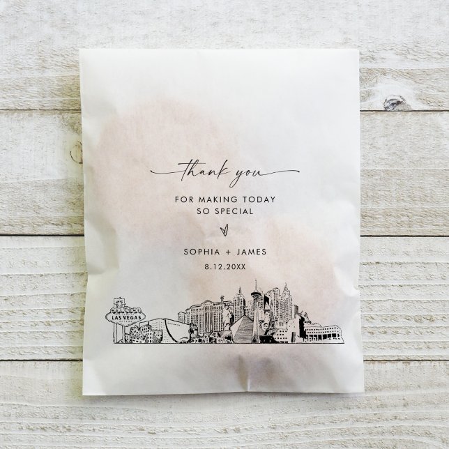 Las Vegas Skyline Wedding Vielen Dank für Ihre Unt Geschenktütchen (Von Creator hochgeladen)
