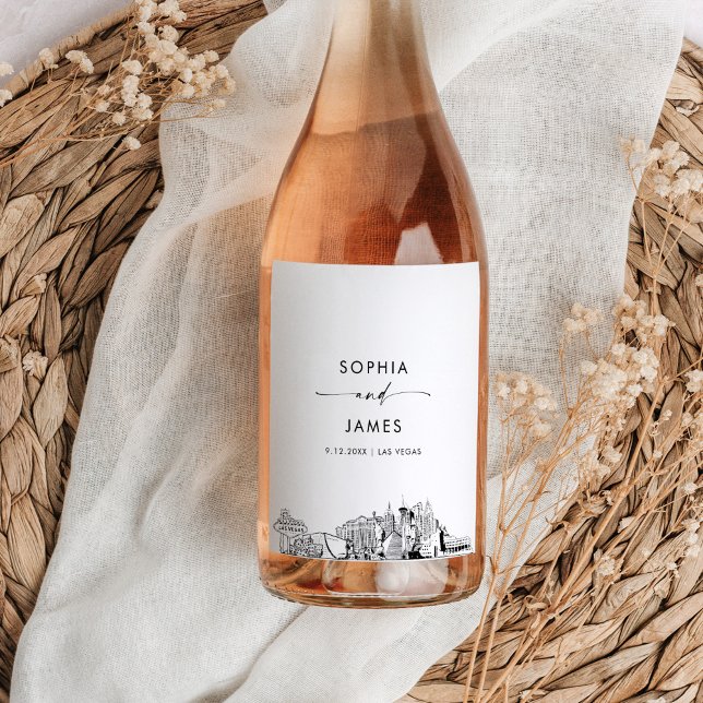 Las Vegas Skyline Weinetikett (Von Creator hochgeladen)