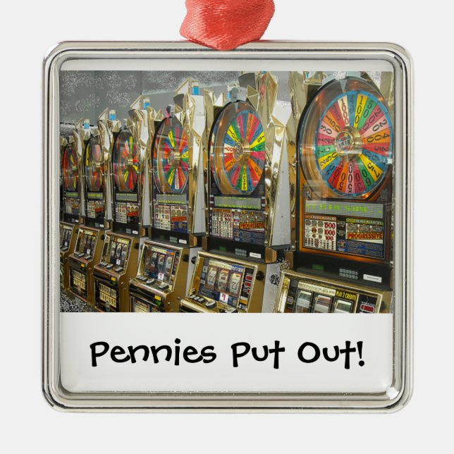 Las Vegas Slots/ Pennys aussetzen Ornament Aus Metall (Vorne)