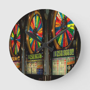 Las VEGAS-SLOTS Runde Wanduhr