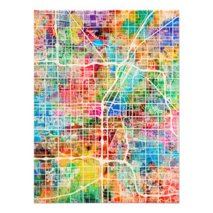 Las Vegas-Stadt-Straßenkarte Fotodruck