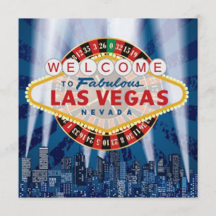 Las Vegas-Stadtbild Moderne Einzigartige Geburtsta Einladung
