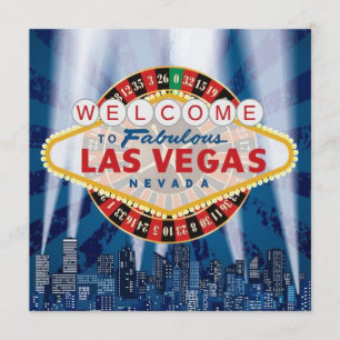 Las Vegas-Stadtbild-moderne einzigartige Hochzeit Einladung