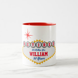 Las Vegas Stil Schildermüdung personalisieren Zweifarbige Tasse