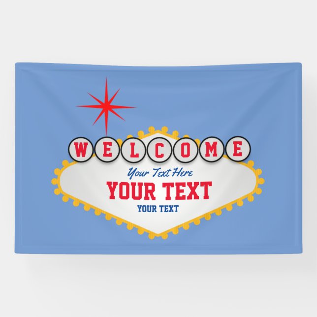 Las Vegas Stil Willkommen in Ihrem Text Banner (Horizontal)