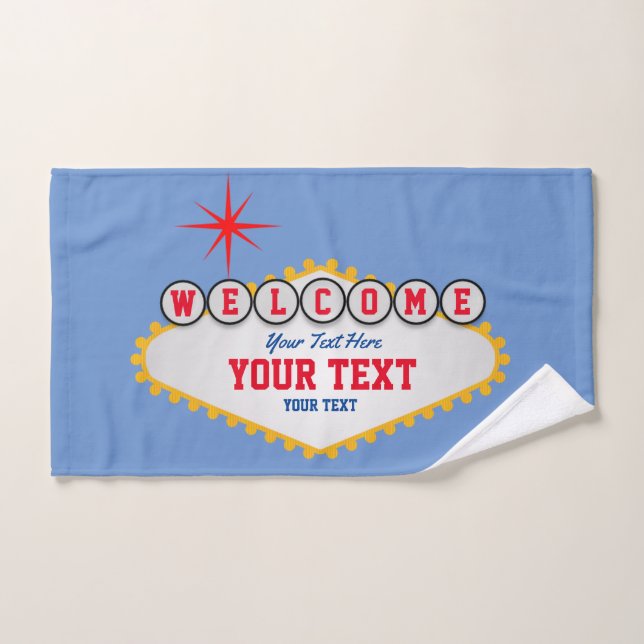 Las Vegas Stil Willkommen in Ihrem Text Handtuch (Handtuch)