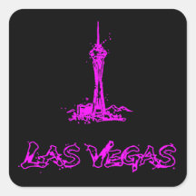 Las Vegas Stratosphere Neon Rosa Aufkleber