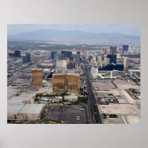 Las Vegas-Streifen-Luftaufnahme 2009 Poster