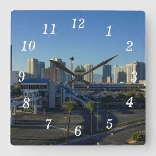 Las Vegas Strip Ahead Wall Clock Quadratische Wanduhr