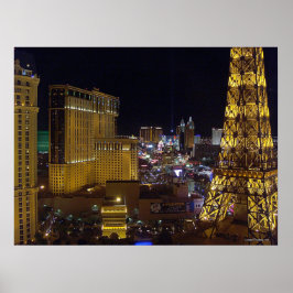 Las Vegas Strip & Aladdin Poster Print
