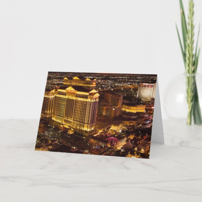 Las Vegas Strip in der Nacht Karte (Vorderseite)