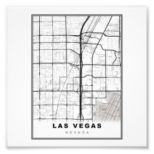 Las Vegas Strip Karte Fotodruck