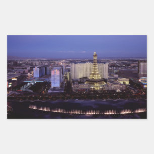 Las Vegas Strip Luftseilbahn Casino Rechteckiger Aufkleber