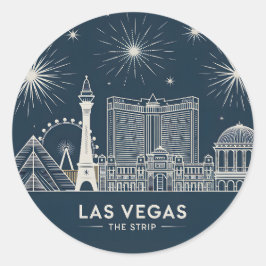 Las Vegas Strip Nevada Sehenswürdigkeiten Runder Aufkleber