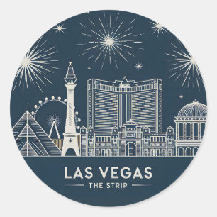 Las Vegas Strip Nevada Sehenswürdigkeiten Runder Aufkleber