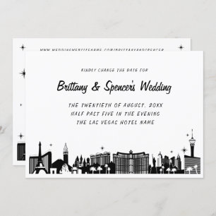 Las Vegas Strip Skyline Ändern Sie das Datum Einladung