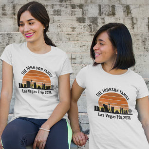 Las Vegas Strip Sonnenuntergang Benutzerdefinierte T-Shirt