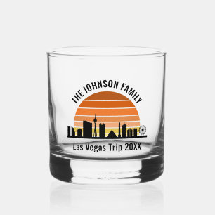 Las Vegas Strip Sonnenuntergang Benutzerdefinierte Whiskyglas