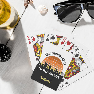 Las Vegas Strip Sonnenuntergang Individuelle Ferie Spielkarten